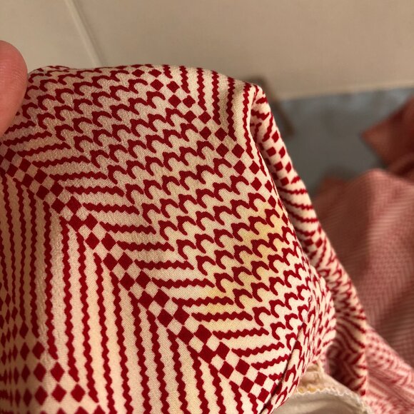 VINTAGE Alcott & Andrews 8 Red 1/2 Sleeve Dress with Belt READ MEASUREMENTS - Picture 10 of 12